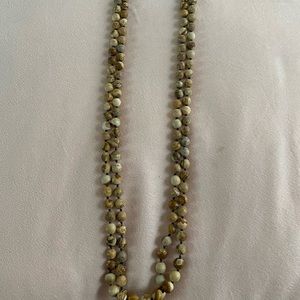 Long Brown Beaded necklace